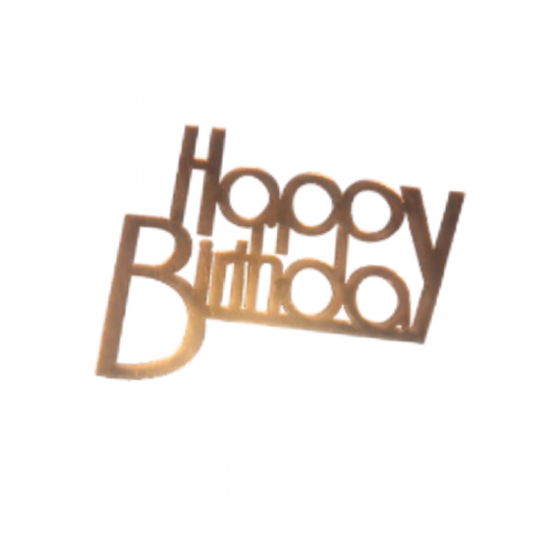 C/TOPPER HBD BADGE GOLD PRINT 10CM C/TOPPER HBD BADGE GOLD PRINT 10CM